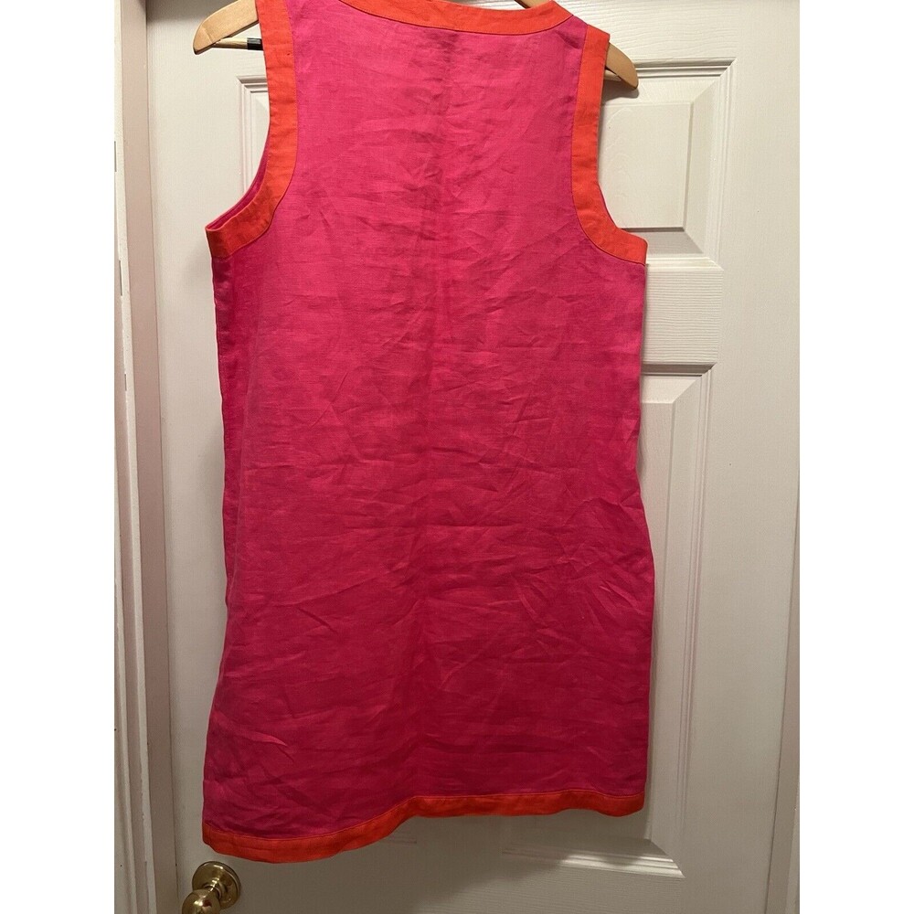 Sigrid Olsen 100% Linen Color Block Shift Dress B… - image 4